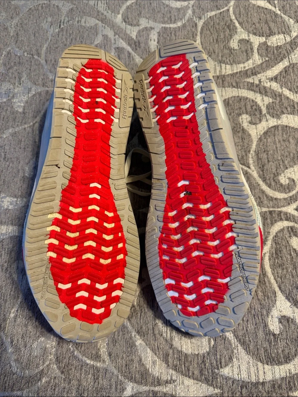 Reebok Nano Froning X2 Men’s White Athletic Sneakers with Red and Blue Accents